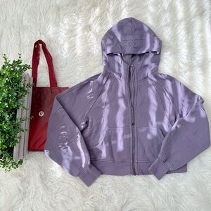 Lululemon Full Zip Cropped Scuba Hoodie Lavender XS/SM